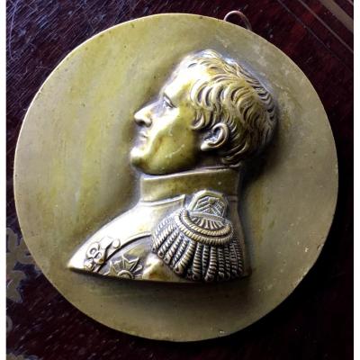 Napoleon Bonaparte. Round Bronze Medallion To Hang,
