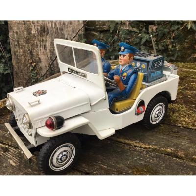 Jeep Police Dpt, Tin Toy, 1960s