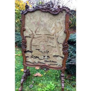 Louis XV Style Firewall With Fables De La Fontaine