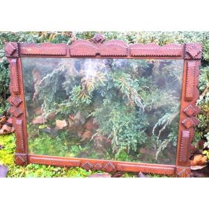 Folk Art, Large Frame With Cut Out Patterns