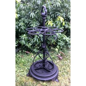 Old Umbrella Stand In Iron And Zinc, Circa 1900