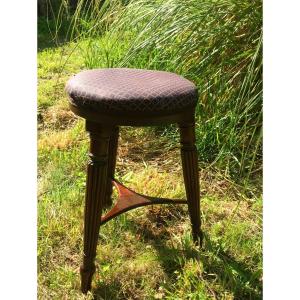 Mahogany Tripod Stool, Circa 1880