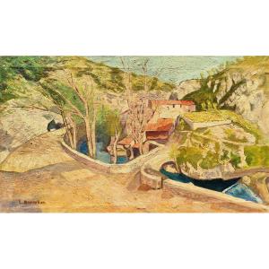Duranton (xxth), The Hot Furnace Near Allauch, Oil On Canvas Signed