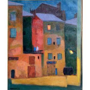 Albert Coste (1895-1985), View Of Aix-en-provence, Oil On Canvas Signed On The Right, Dated 42