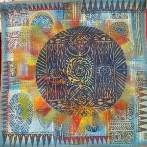 Serge Arnoux (1933-2014), Geometry, Decorative Panel Silkscreen Print On Linen Canvas, Signed, 70