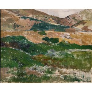 Léon Carre (1878-1942), Landscape Of Kabylia, Oil On Canvas Signed, Framed.