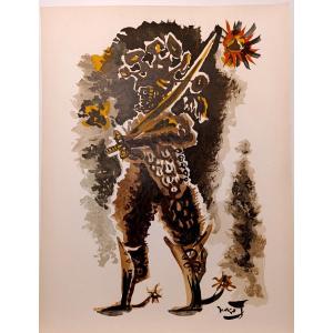 Jean Lurçat (1888-1966), The Knight, Lithograph On Paper.