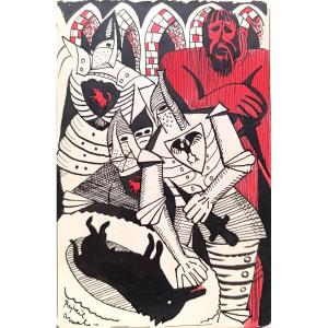 Raphael Arnal (1906-1963), The Sacrifice, Inks On Paper, Signed, Framed,