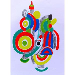 Sonia Delaunay (1885-1979), Toys, Lithograph On Vellum Signed, Artist's Proof