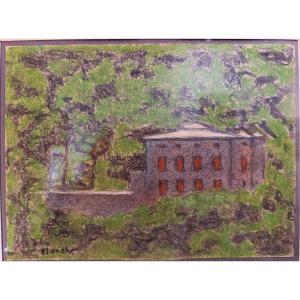 Jean-pierre Blanche (1927-2022), Chateau De Vauvenargues, Pastel On Paper, Signed, Framed