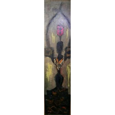 Kiffer Charles (1902-1992), Danseuse De Flamneco, Huile Sur Carton Signée. Cadre Doré