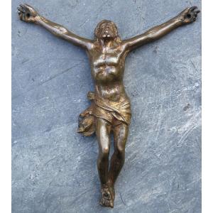 Small Gilt Bronze Wall-mounted Christ, Late 17th Century.