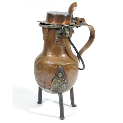 Miniature Coquemar, 18th Century. Height 16 Cm.