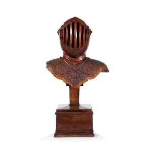 Helm In Carved Wood Italy XIX