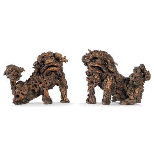 Pair Of Pho Dogs, Japan 19th Century