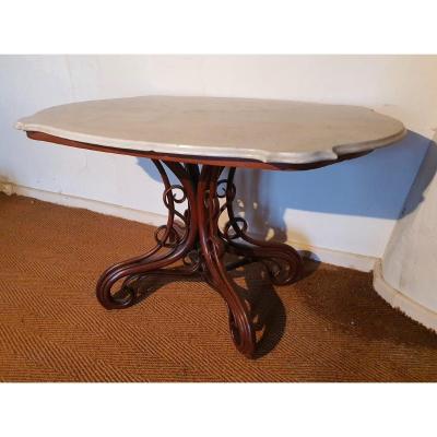 Middle Table With Marble Top By Thonet.