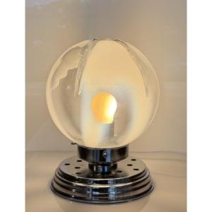 "space Age" Table Lamp In Blown Murano Glass, 1960s-70s