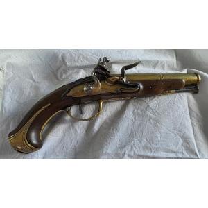 Naval Officer's Flintlock Pistol - Cassaignard In Nantes - Late 18th Century