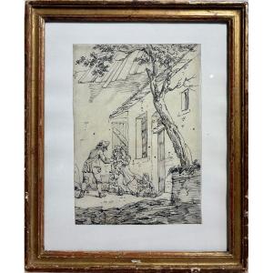 Antique Drawing, French School, 18th Century