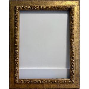 Modern Cassetta Frame, Gold Leaf And Bulinato