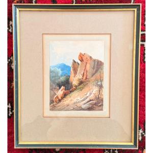 Jules Coignet - Watercolor Landscape