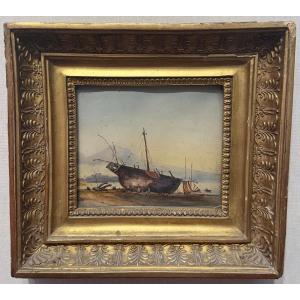 19th-century Italian School – Marine Watercolour