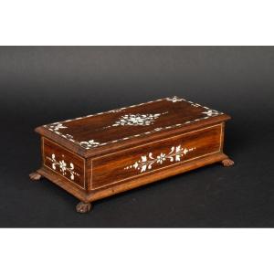 Box - Inlaid Cassone, Rosewood, Ivory, 19th Century