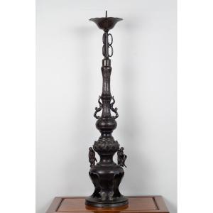 Temple Candlestick - Shokudai, Chikugo Daijō Tsunemi From Kyoto, Japan, Edo Period, XVIII Century