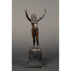 Naked Woman, Bronze, Reni Palmier, Art Nouveau, France, Circa 1910.