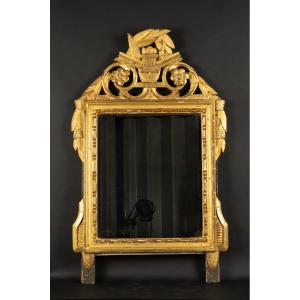 Gilded Mirror, Louis XVI, France, Late 18th Century.  