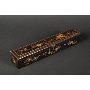 Fan Box, Lacquer, China, 19th Century.