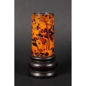 Brush Holder, Tortoiseshell, Lacquer, Japan, 19th Century
