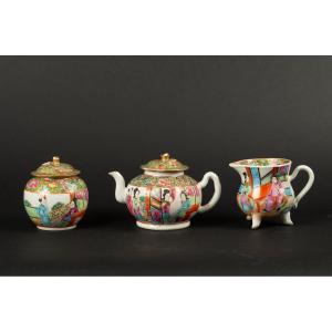 Coffee Service, Mandarin Rose, China, 19th Century  