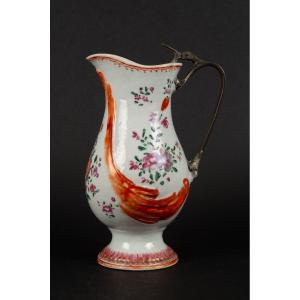 Pitcher With Metal Handle, China, Qing Dynasty, 18th Century.