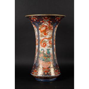 Vase With Dragons And Phoenix, Fukagawa - Koransha, Arita - Imari, Japan, Meiji Era (1868-1912). 