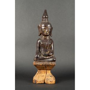 Buddha, Burma, Shan, Lacquered Wood, 18th Century. 