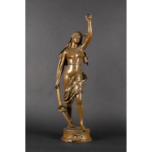 Shepherd's Star, Henri Louis Levasseur (1853-1934), Bronze, France, 19th Century 