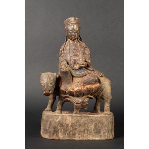 Bodhisattva On A Cow, China, Qing Dynasty, 18th-19th Century 