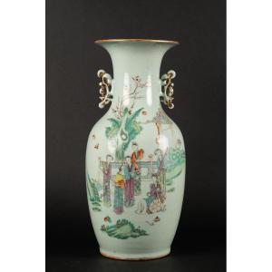 Vase Depicting Women In A Garden, China, Qing Dynasty, 19th / 20th Century.