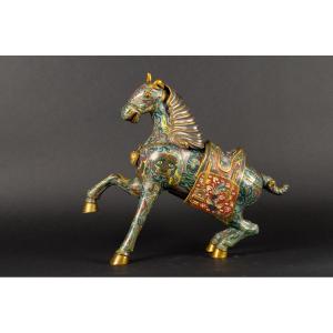 Large Cloisonné Horse, China, Early 20th Century.