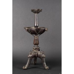 Candlestick With Mythical Creatures, China, Ming Dynasty, 16th Century.