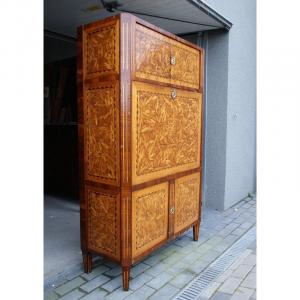 Inlaid Secretary, Louis XVI, Ca. 1780, Versailles? Attributed To Jean-françois Hache (1730–1796