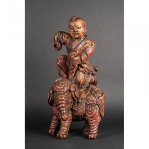 Boy On An Elephant, China, Qing Dynasty, 18th Century
