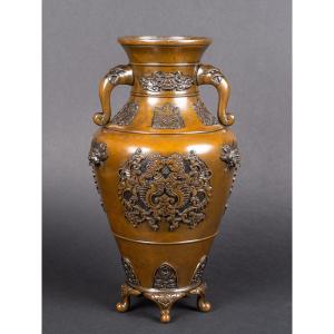 Vase, Vietnam - Indochina, Bronze, Late Nineteenth Century