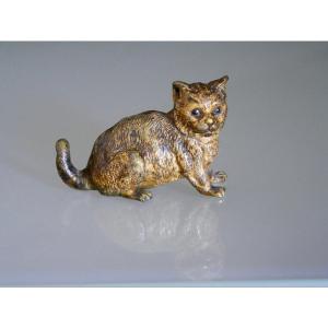 Sculpture – Vienna Bronze – Franz Xaver Bergmann – Cat