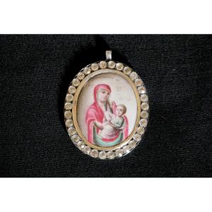 Russia – Jewelry – Enamel Pendant – Russian Art From Before 1917