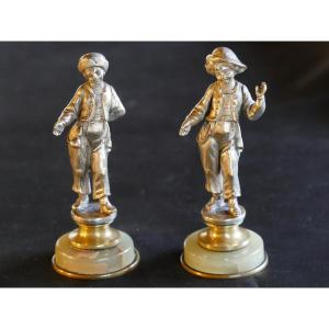 Sculpture - Pair Of Small Bronzes