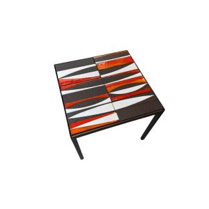 Roger Capron Ceramic Side Table, Navette Model