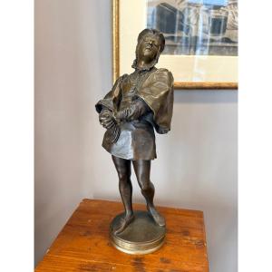 Paul Filhastre. "a Love Song". Bronze Sculpture