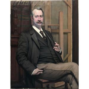 Hans Zatzka (1859-1945) J. Bernard 1891 Self-portrait In His Workshop Austria